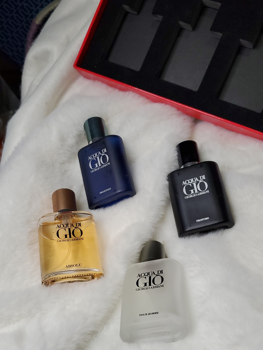 Giorgio Armani Acqua di Giò Men’s 4 Set — Amber & Frosted Silver